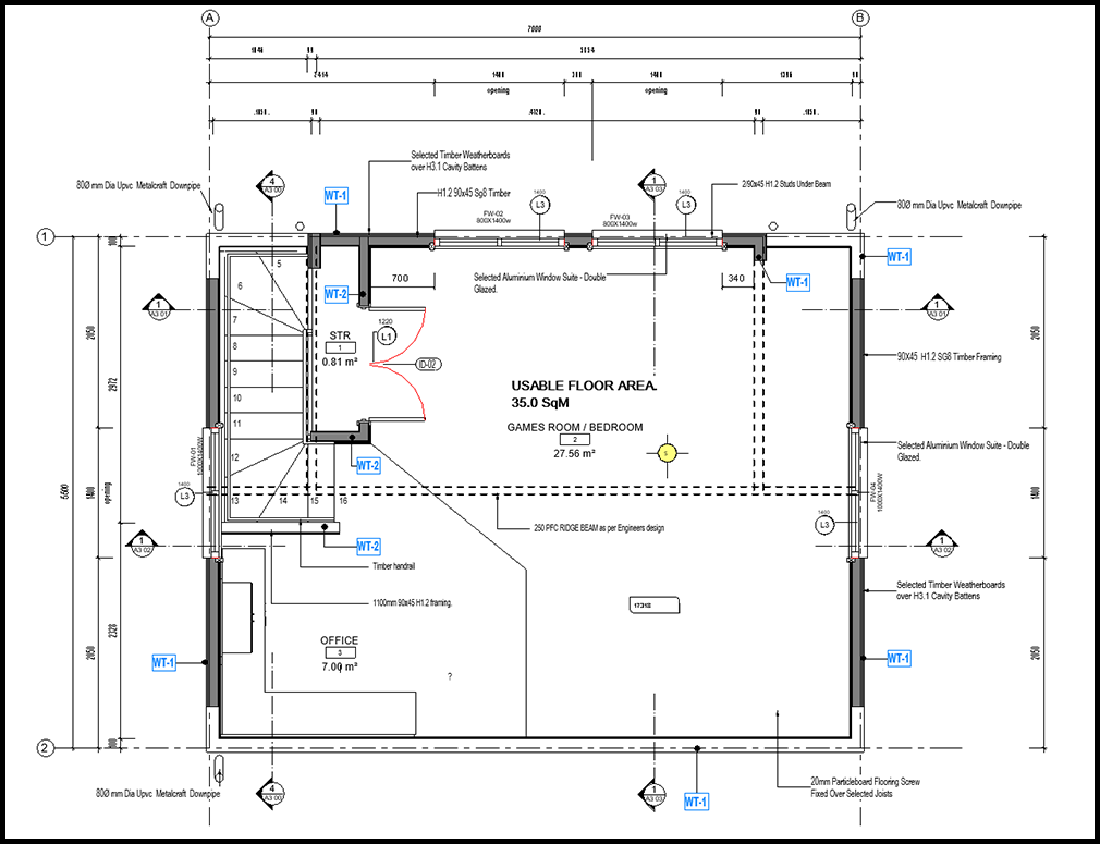 DOUBLE GARAGE & LOFT MINOR DWELLING  FLOOR PLAN